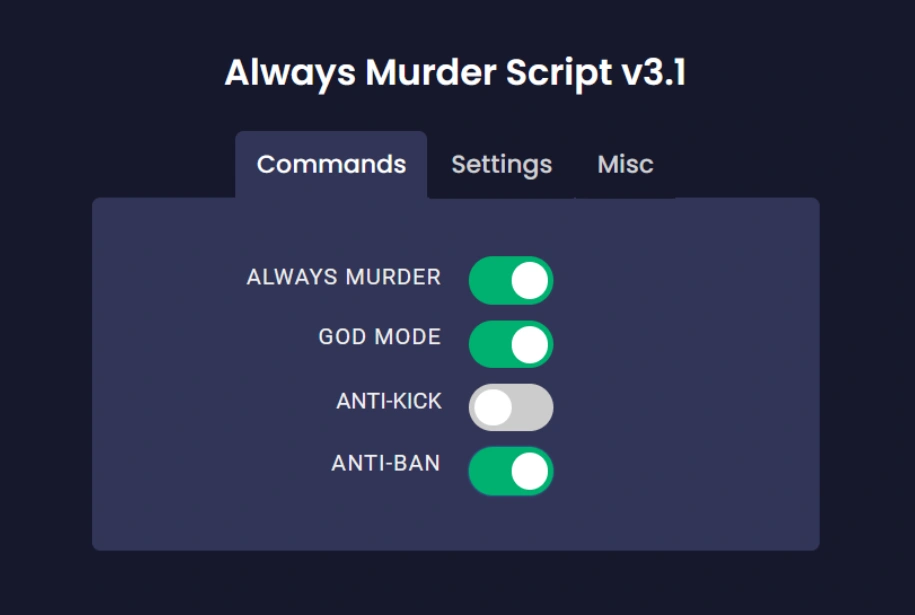 always murder script gui