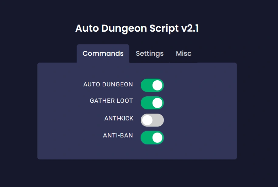 auto dungeon script gui