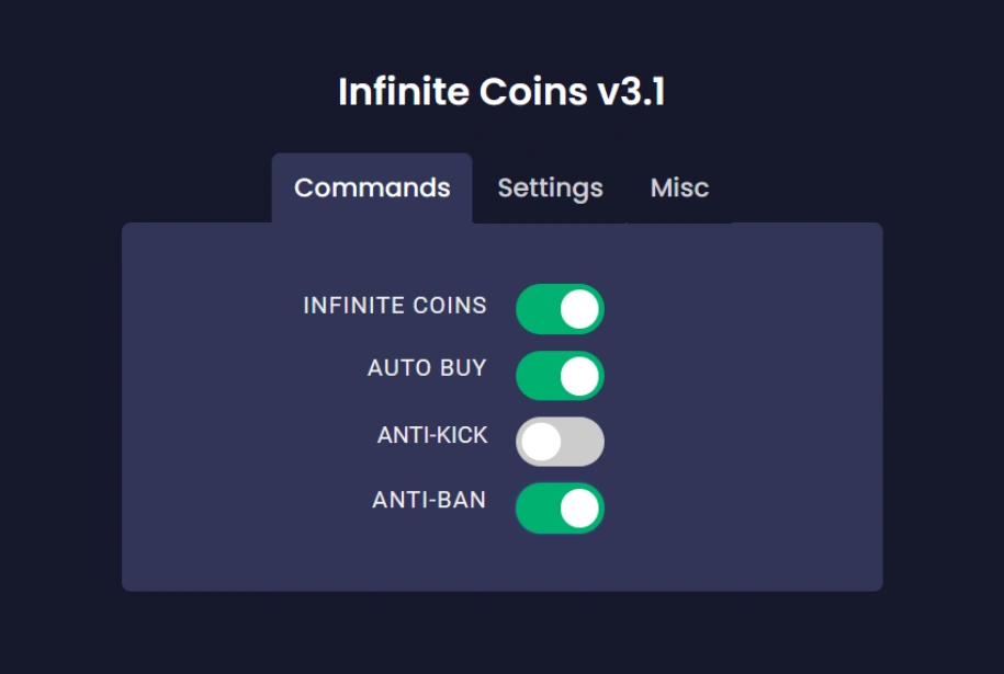 infinite coins gui