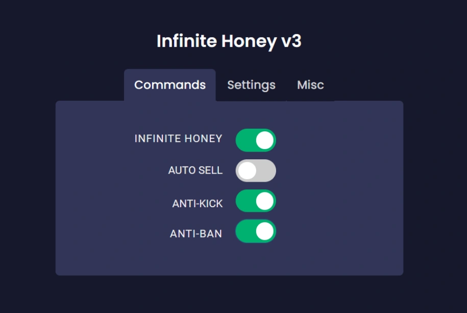 infinite honey script gui