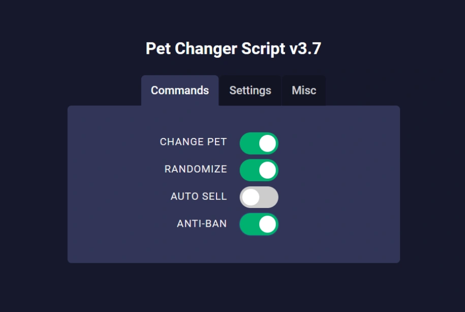 pet changer script gui