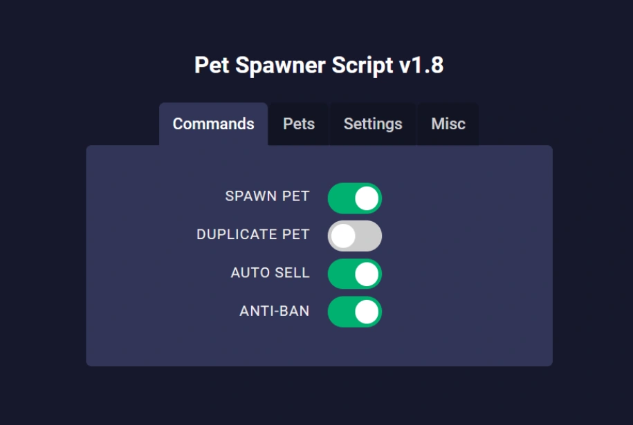 pet spawner scipt gui