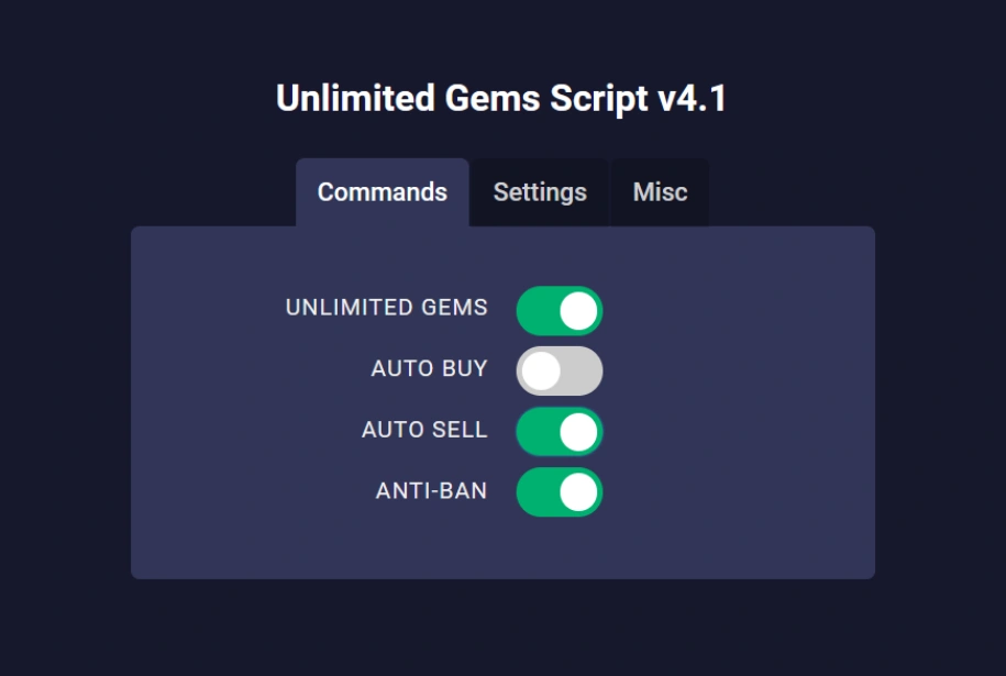 unlimited gems script gui